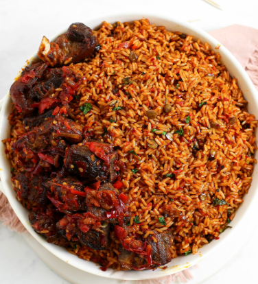 Side: jollof rice